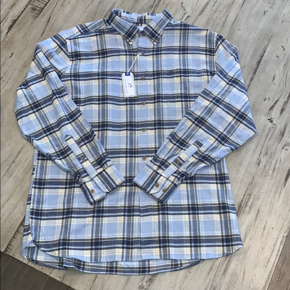 NWT Southern Tide Plaid Classic Fit Button Down